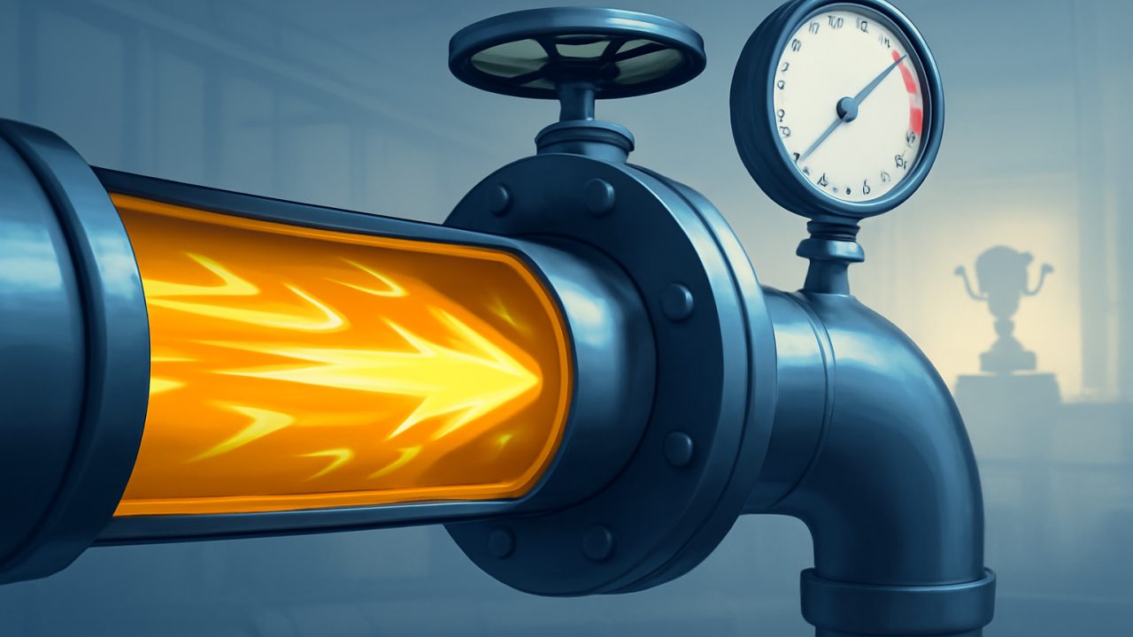 Profit flow under pressure at a checkpoint valve