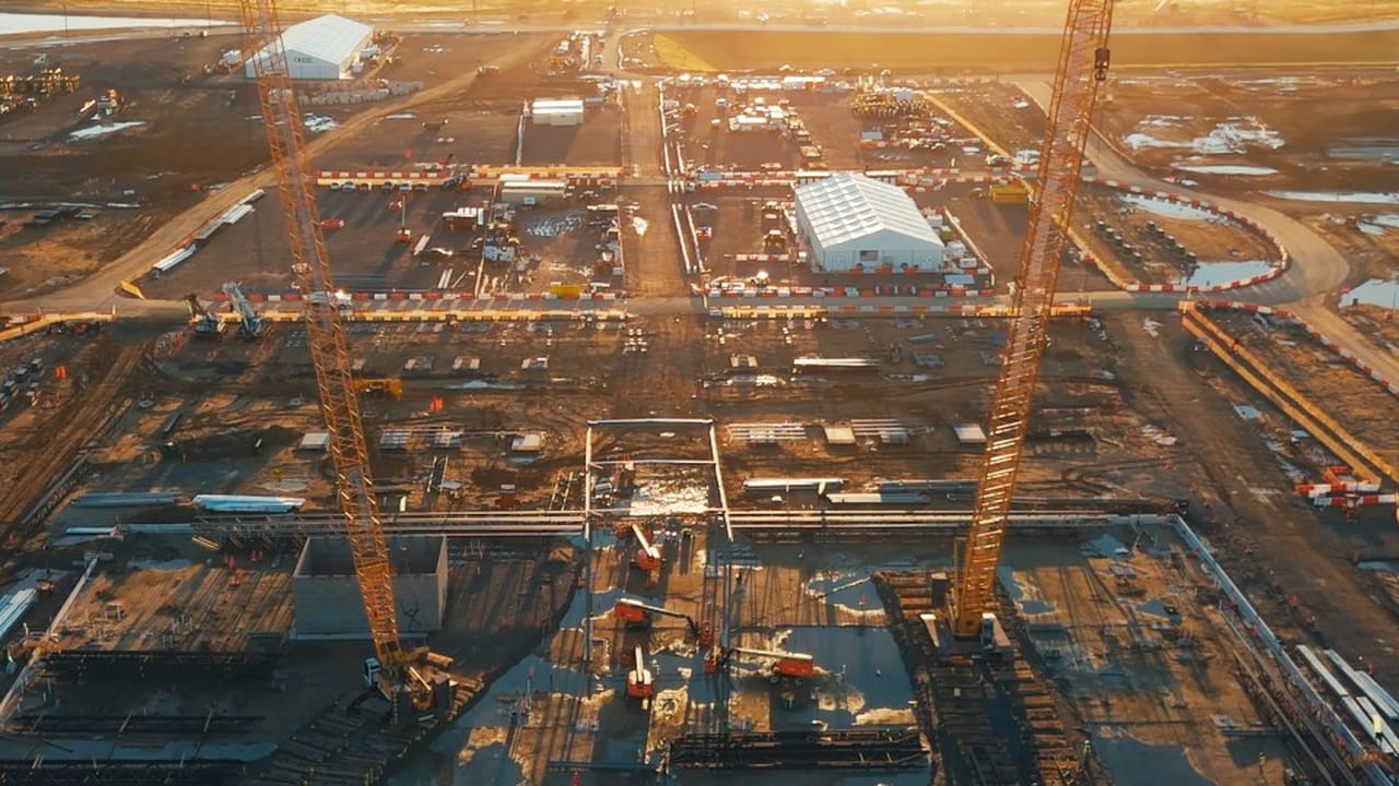 Aerial photo of Meta’s Hyperion construction (July 13, 2026) — illustrates the scale of hyperscale data‑center building activity that drives demand for insulation, panels and other building‑materials suppliers.