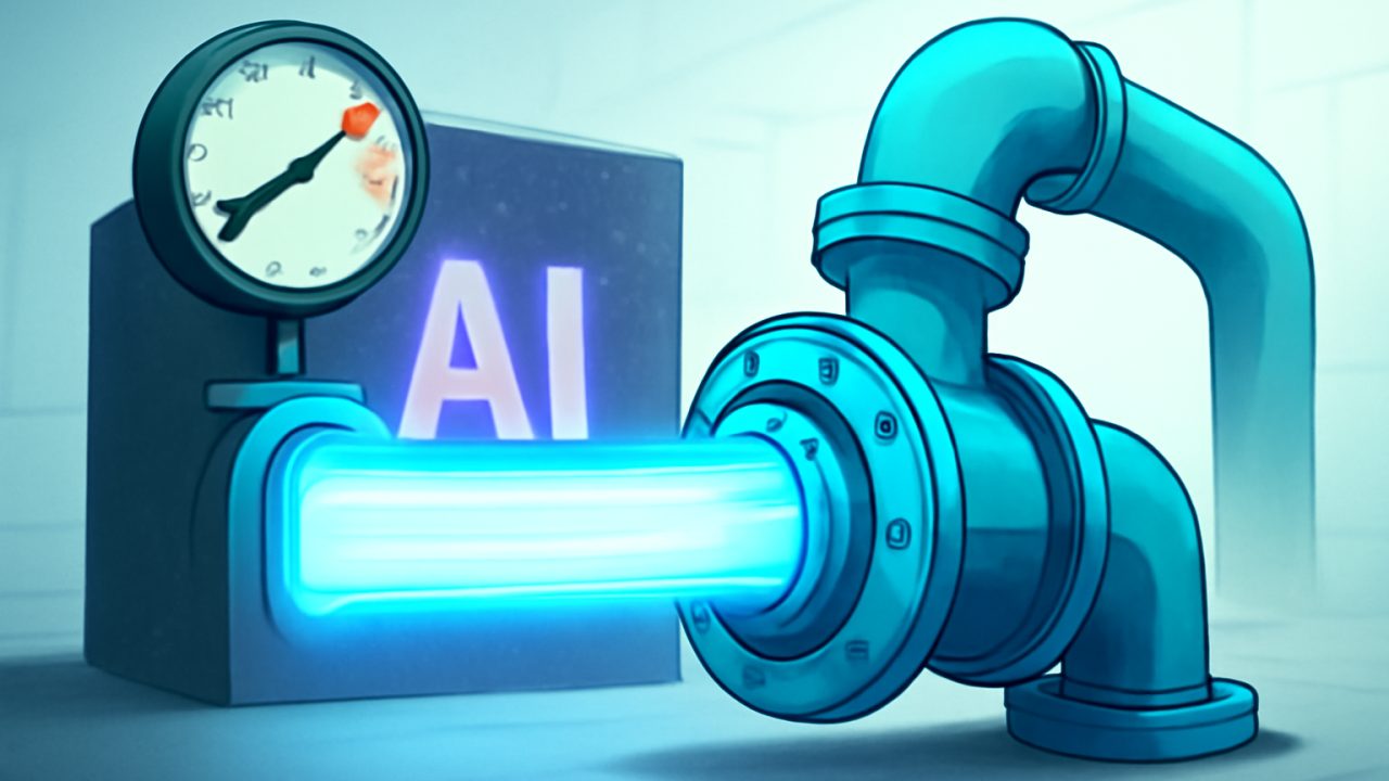 Azure pipeline powering AI engine &mdash; pressure vs flow