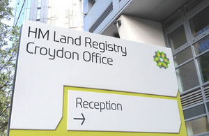 HM Land Registry signage from the UK HPI press page &mdash; HM Land Registry provides the completed‑sales data that underpins the official UK House Price Index (the primary source for the ONS HPI).