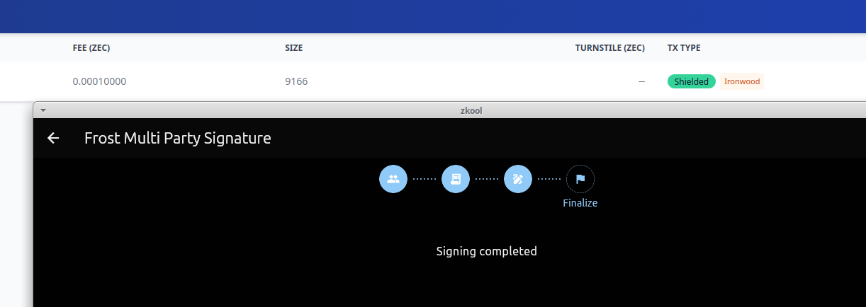 Forum screenshot showing migration / turnstile UI (labels include Turnstile / Shielded / Ironwood) &mdash; illustrates the user-facing migration flow and that cross-pool (turnstile) activity is visible on-chain.